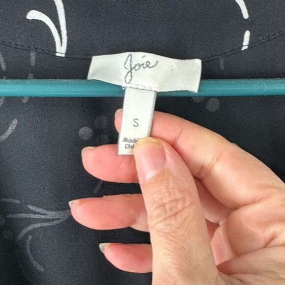 Joie Acantha Asymmetrical V-Neck Wrap Silk Midi Dress - Picture 7 of 8